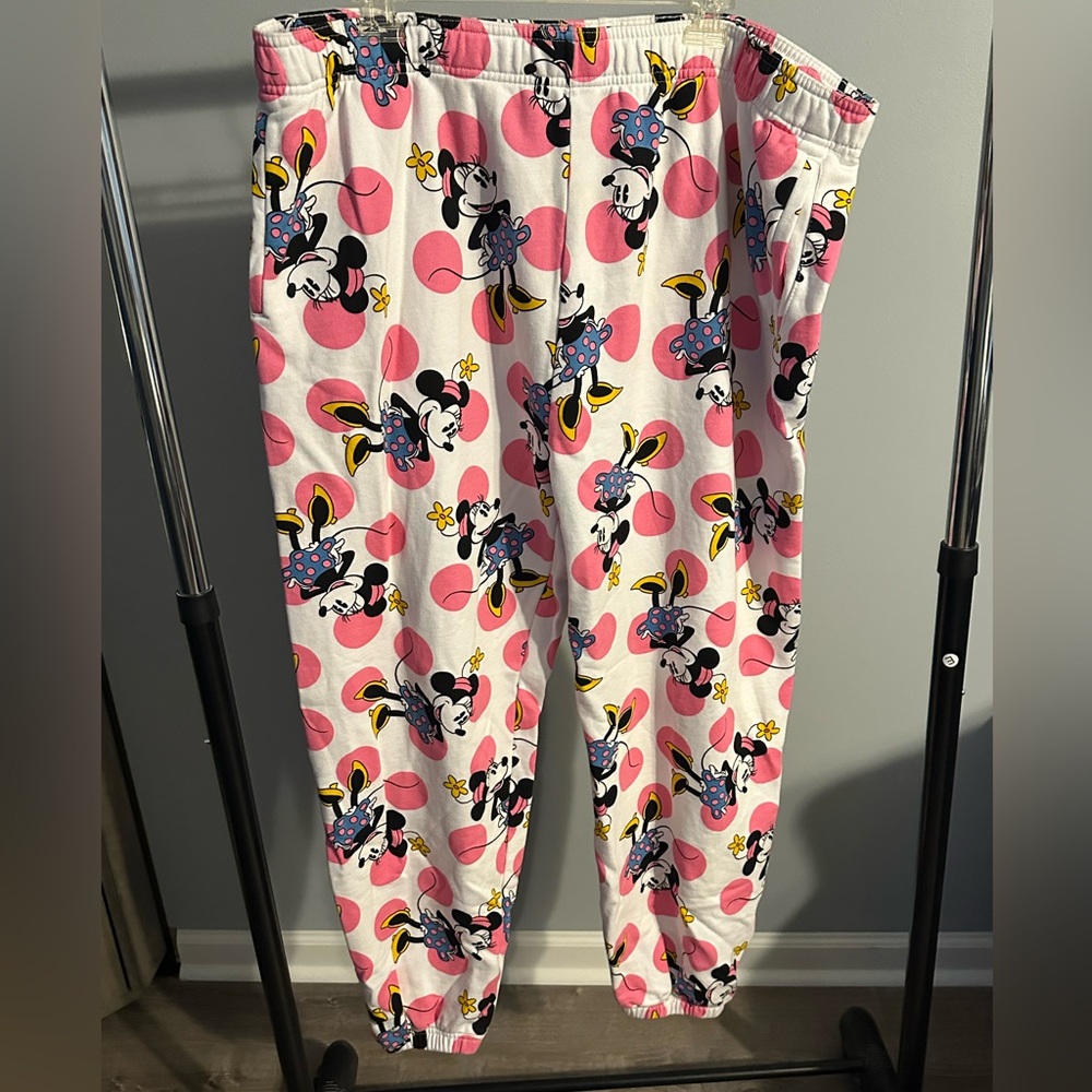 Disney Minnie Mouse Jogger Pants - Pink and White